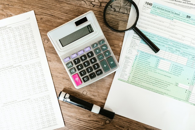 calculator and tax returns